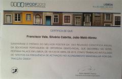 Melhor Comunicação Científica para Francisco Vale